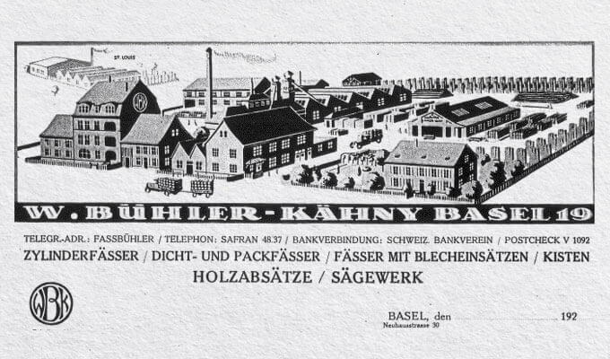 Historischer Kupferstich des Densa AG Areals